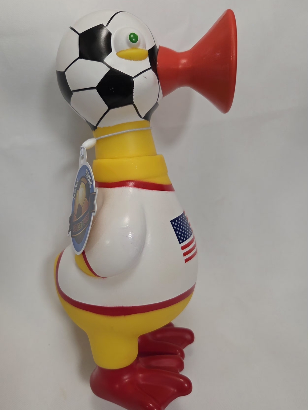 Kids Soccer Duck Horn Toy - Red, Yellow, White